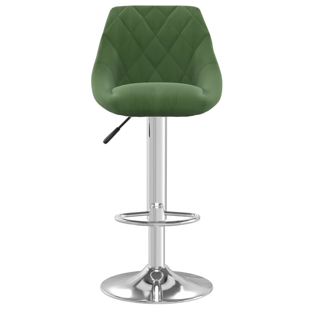 Tabourets de bar lot de 2 vert foncé velours - XIOS