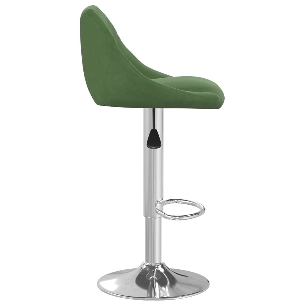 Tabourets de bar lot de 2 vert foncé velours - XIOS