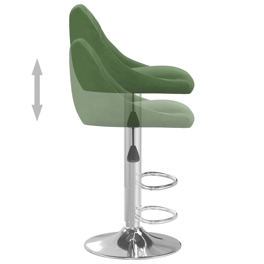 Tabourets de bar lot de 2 vert foncé velours - XIOS