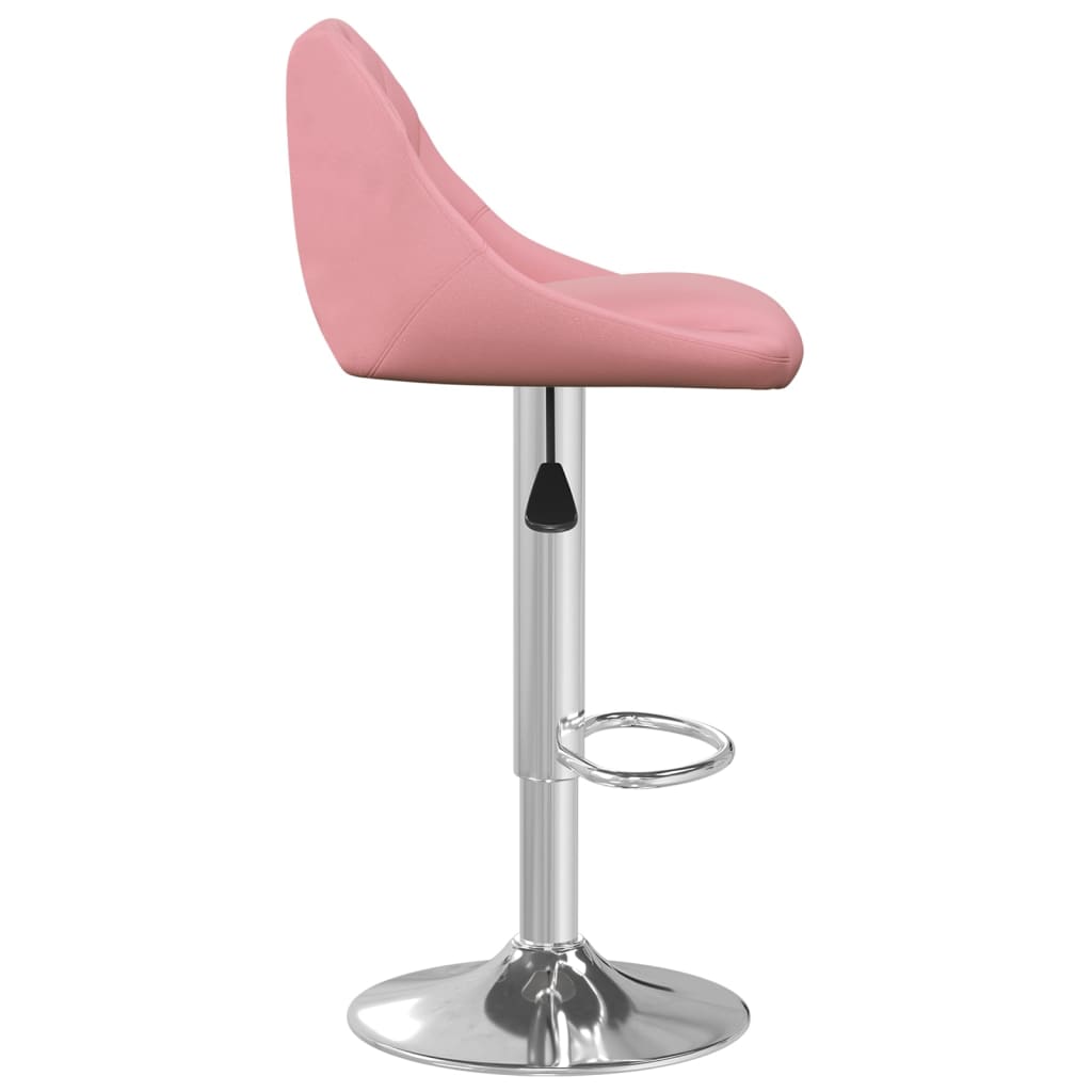 Tabourets de bar lot de 2 rose velours - XIOS