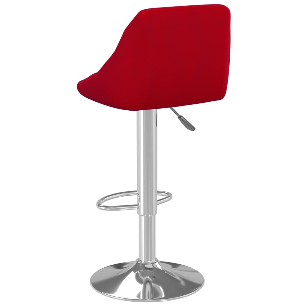 Tabourets de bar lot de 2 rouge bordeaux velours - XIOS
