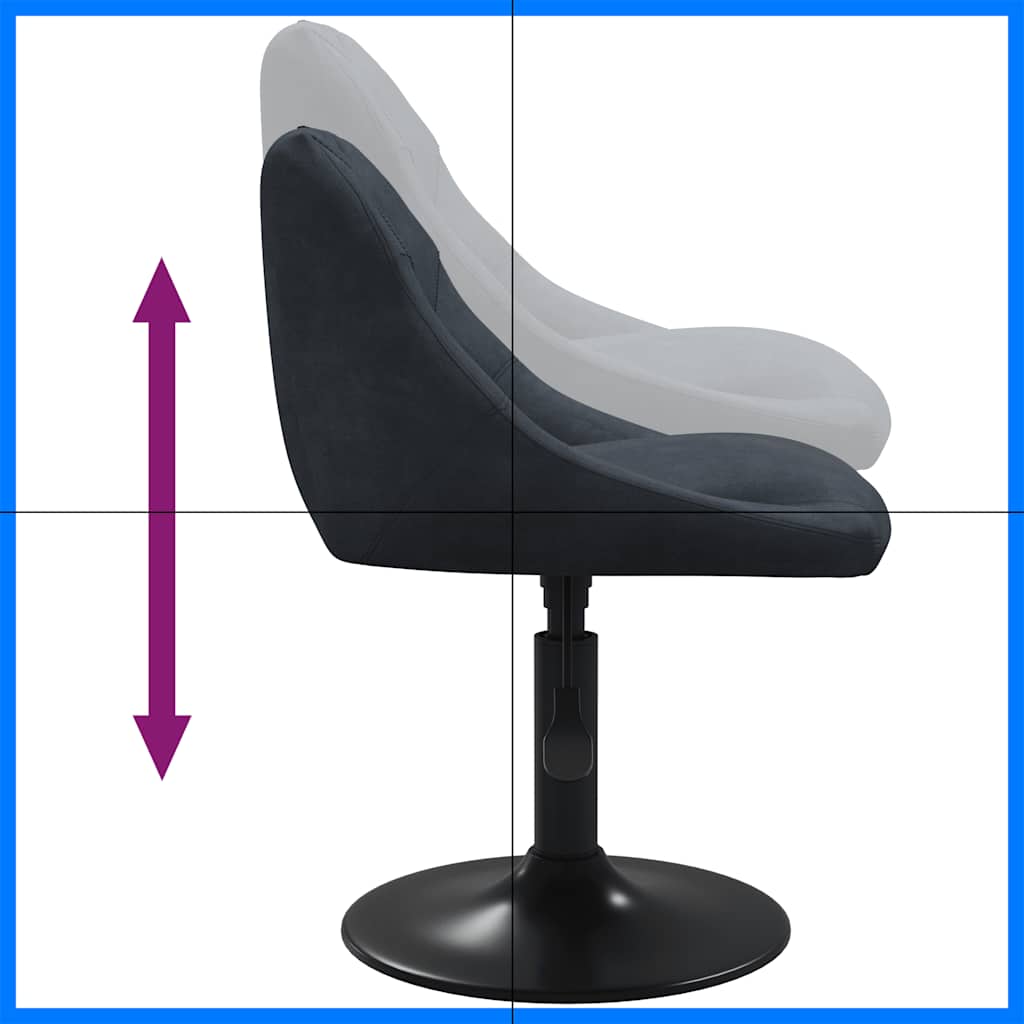 Tabouret de bar Gris foncé Velours - XIOS
