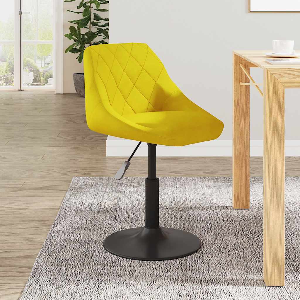 Tabouret de bar Jaune moutarde Velours - XIOS