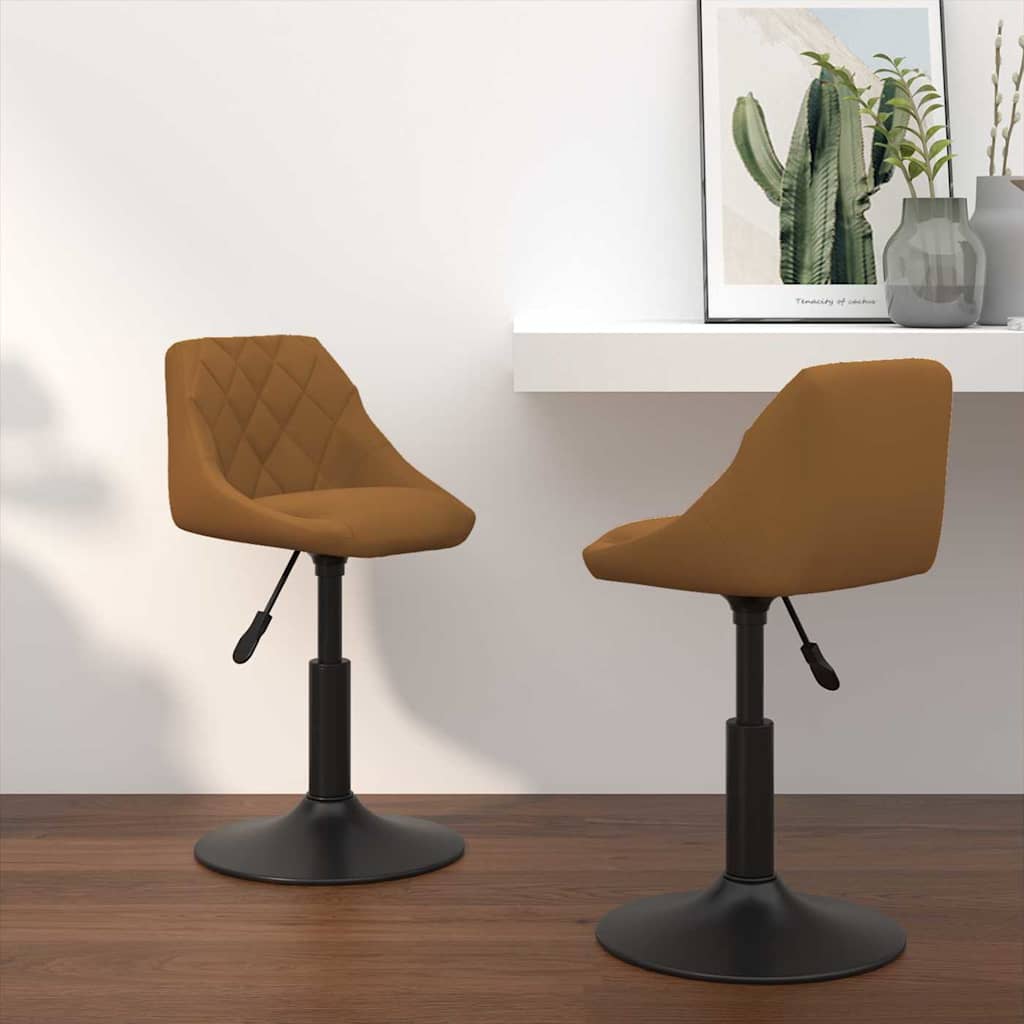 Chaises de salle à manger pivotantes 2 pcs Marron - XIOS