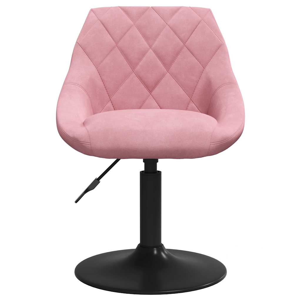 Chaises pivotantes à manger lot de 2 Rose Velours - XIOS