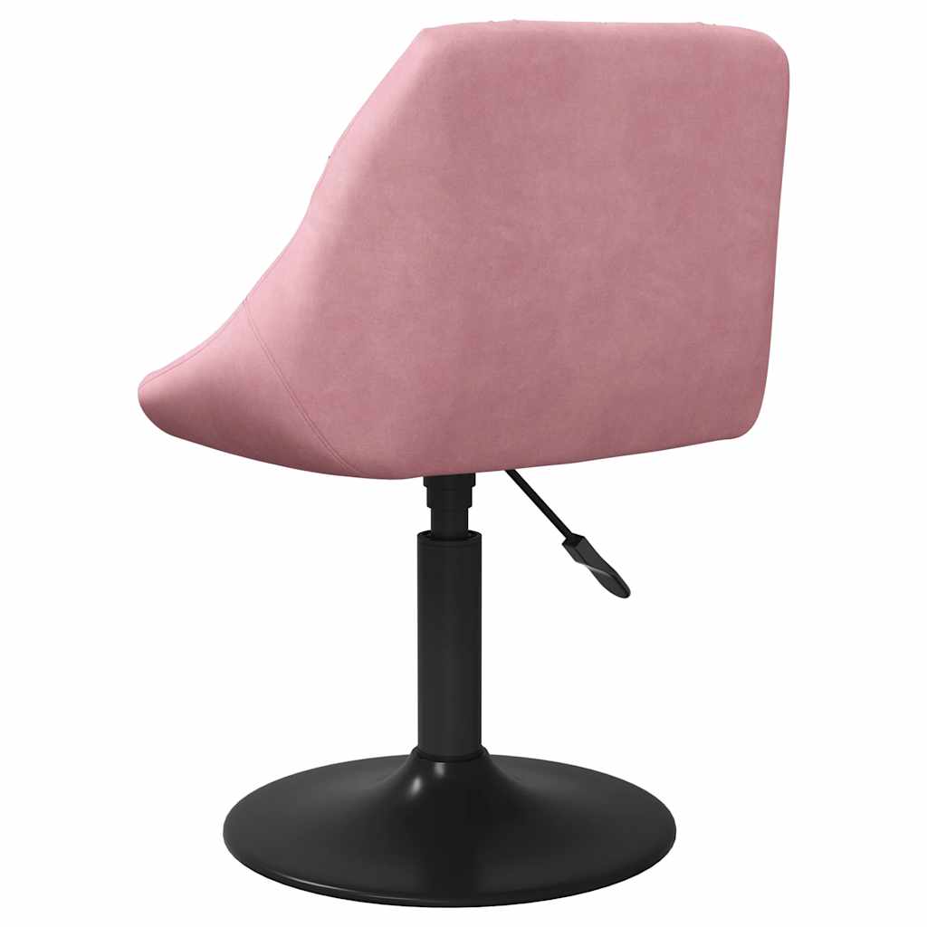 Chaises pivotantes à manger lot de 2 Rose Velours - XIOS