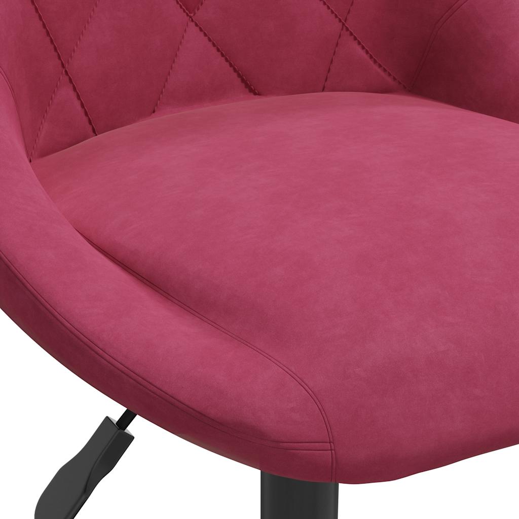 Chaises pivotantes à manger lot de 2 bordeaux velours - XIOS