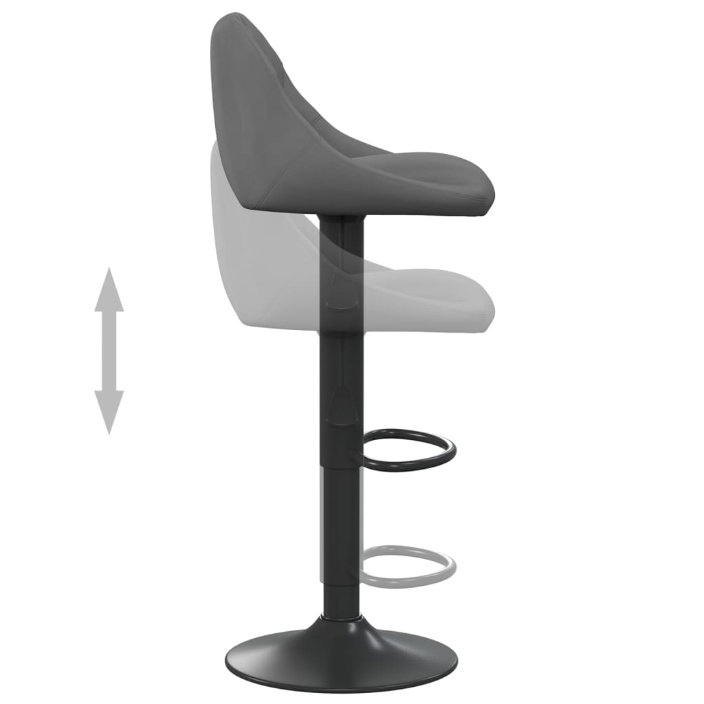 Tabouret de bar Gris foncé Velours - XIOS
