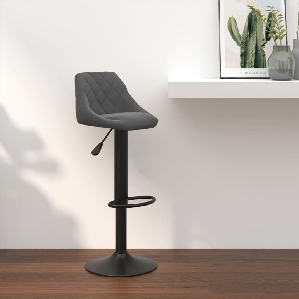 Tabouret de bar Gris foncé Velours - XIOS