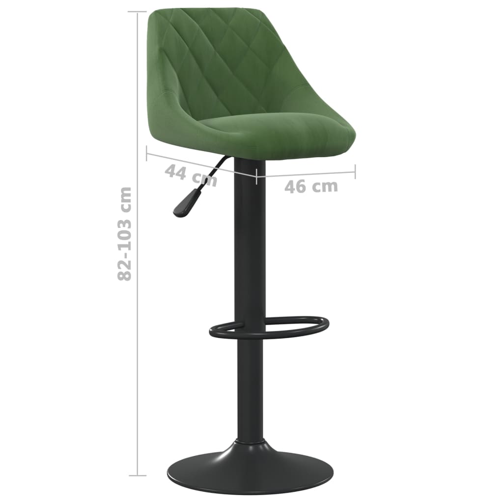 Tabouret de bar Vert foncé Velours - XIOS