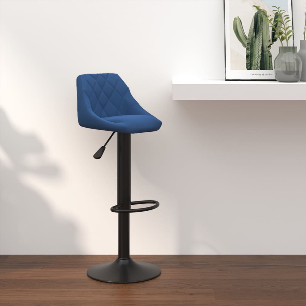 Tabouret de bar Bleu Velours - XIOS