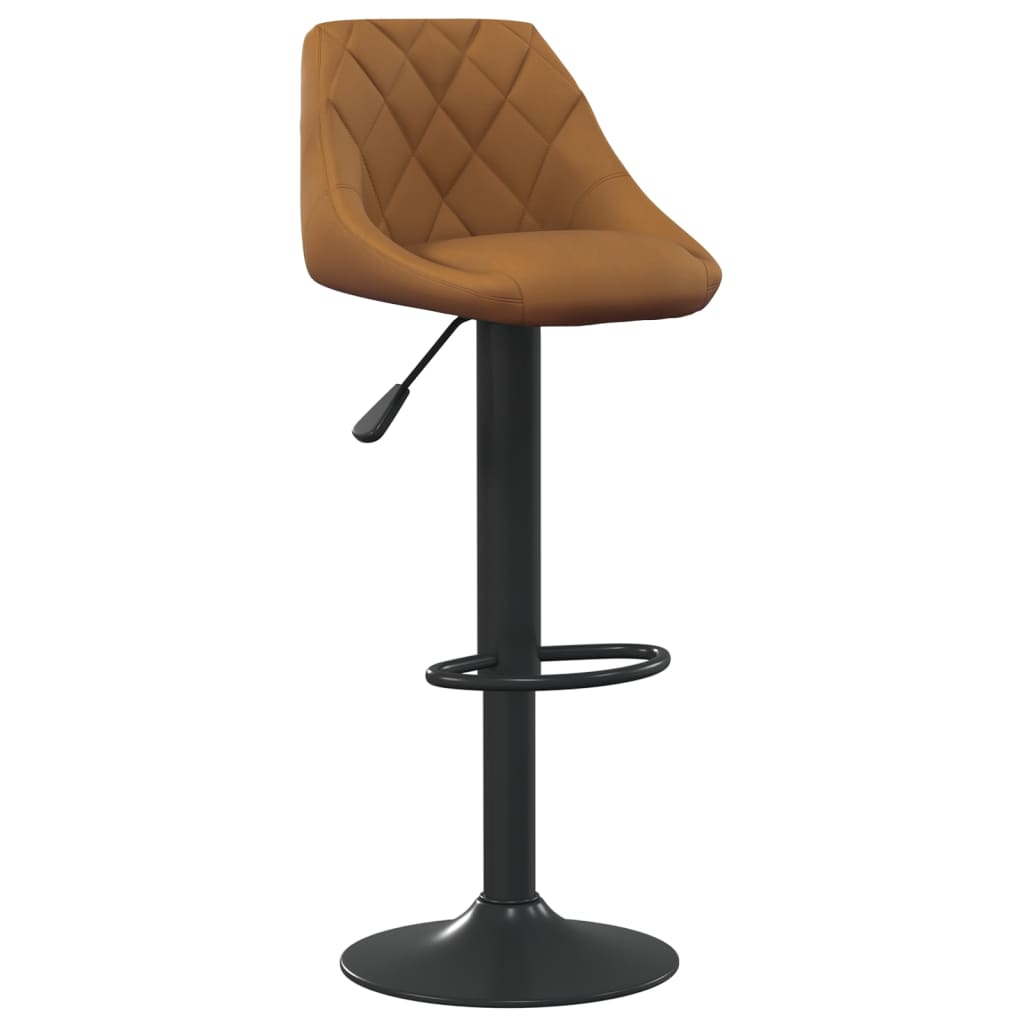 Tabourets de bar lot de 2 marron velours - XIOS