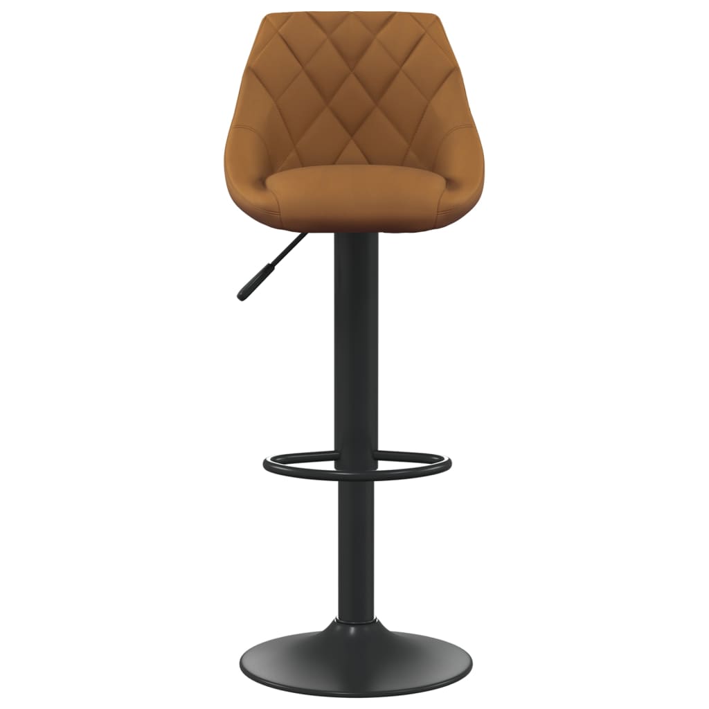 Tabourets de bar lot de 2 marron velours - XIOS