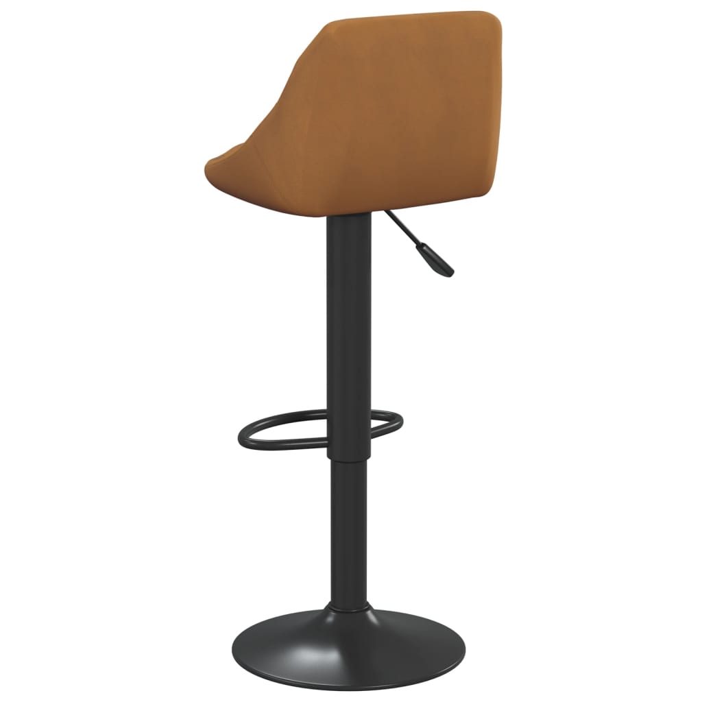 Tabourets de bar lot de 2 marron velours - XIOS