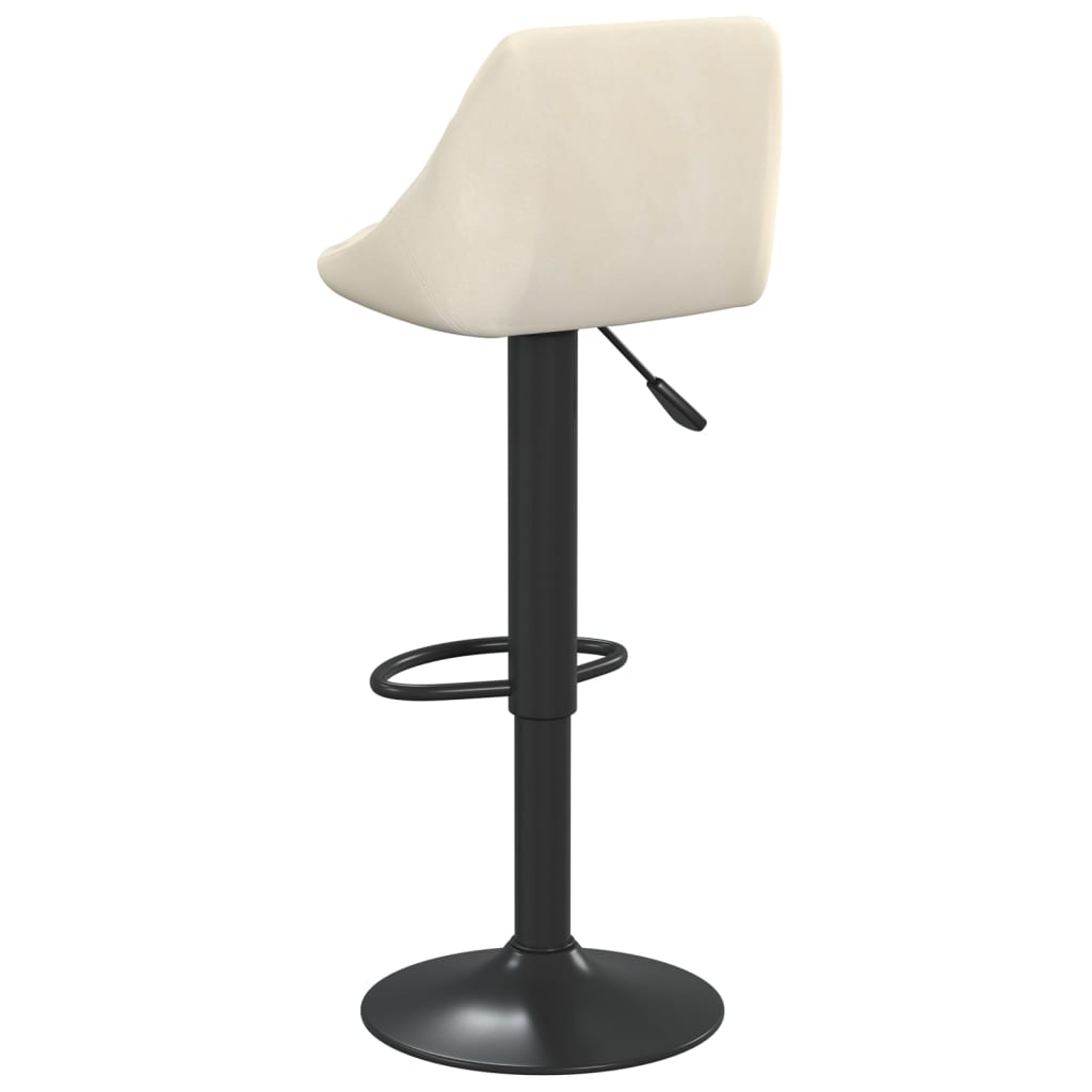 Tabourets de bar lot de 2 crème velours - XIOS
