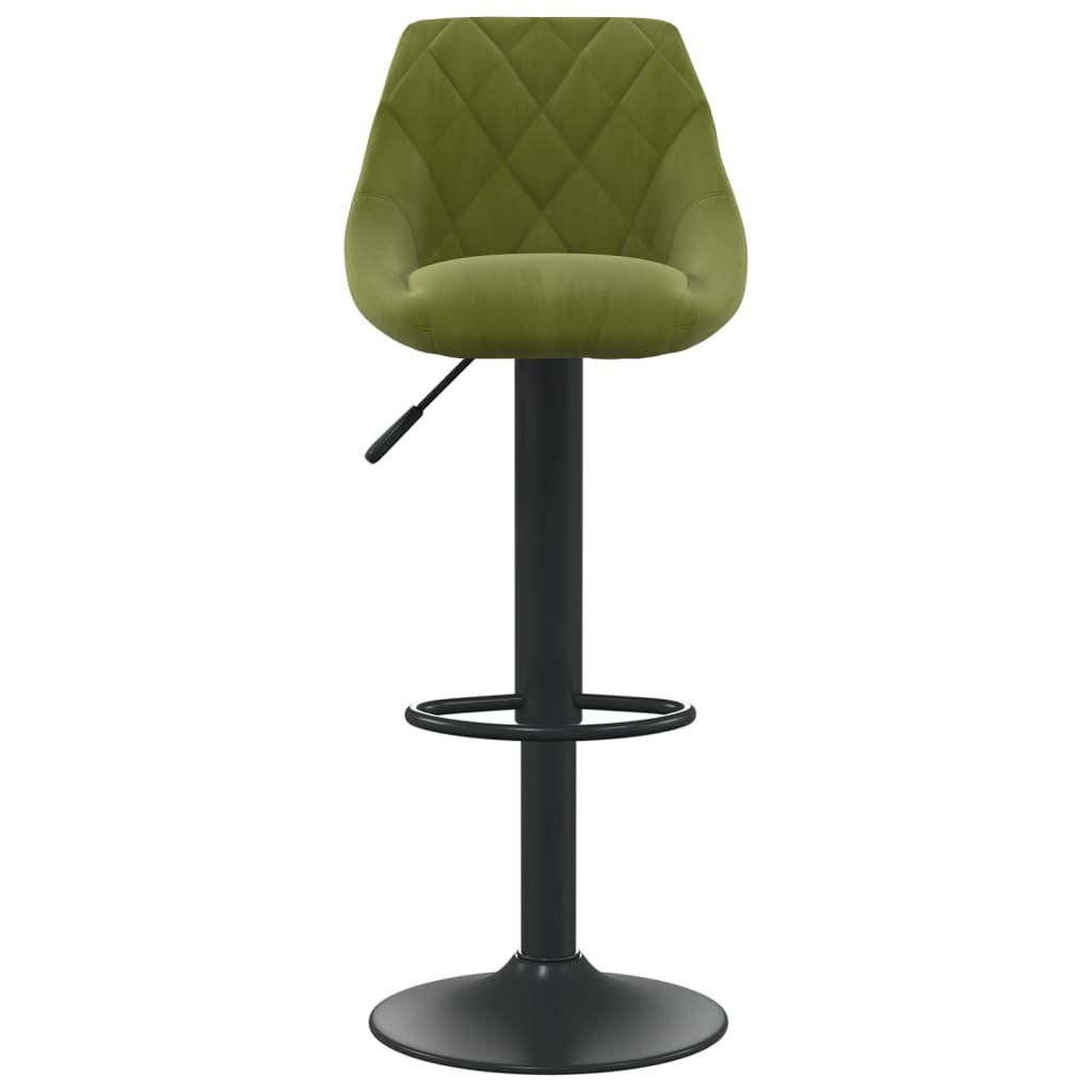 Tabourets de bar lot de 2 vert clair velours - XIOS