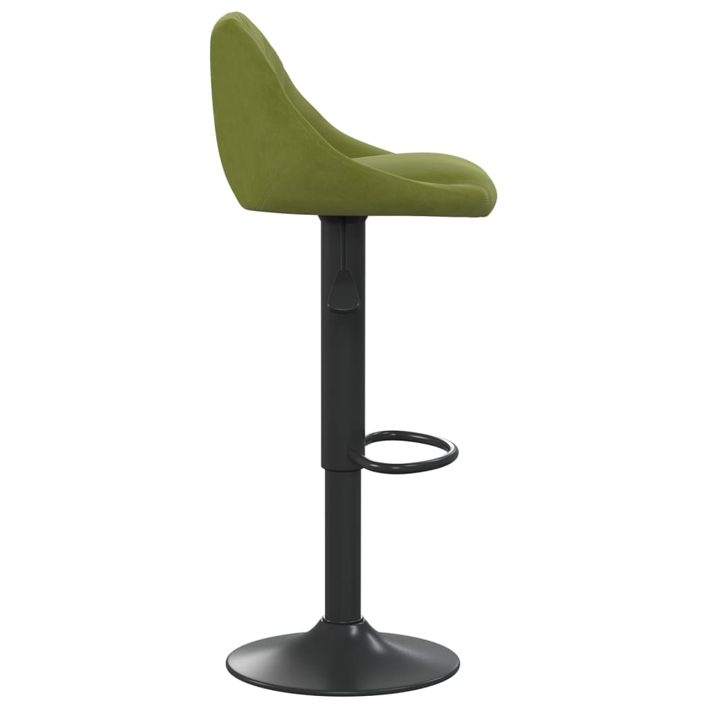 Tabourets de bar lot de 2 vert clair velours - XIOS