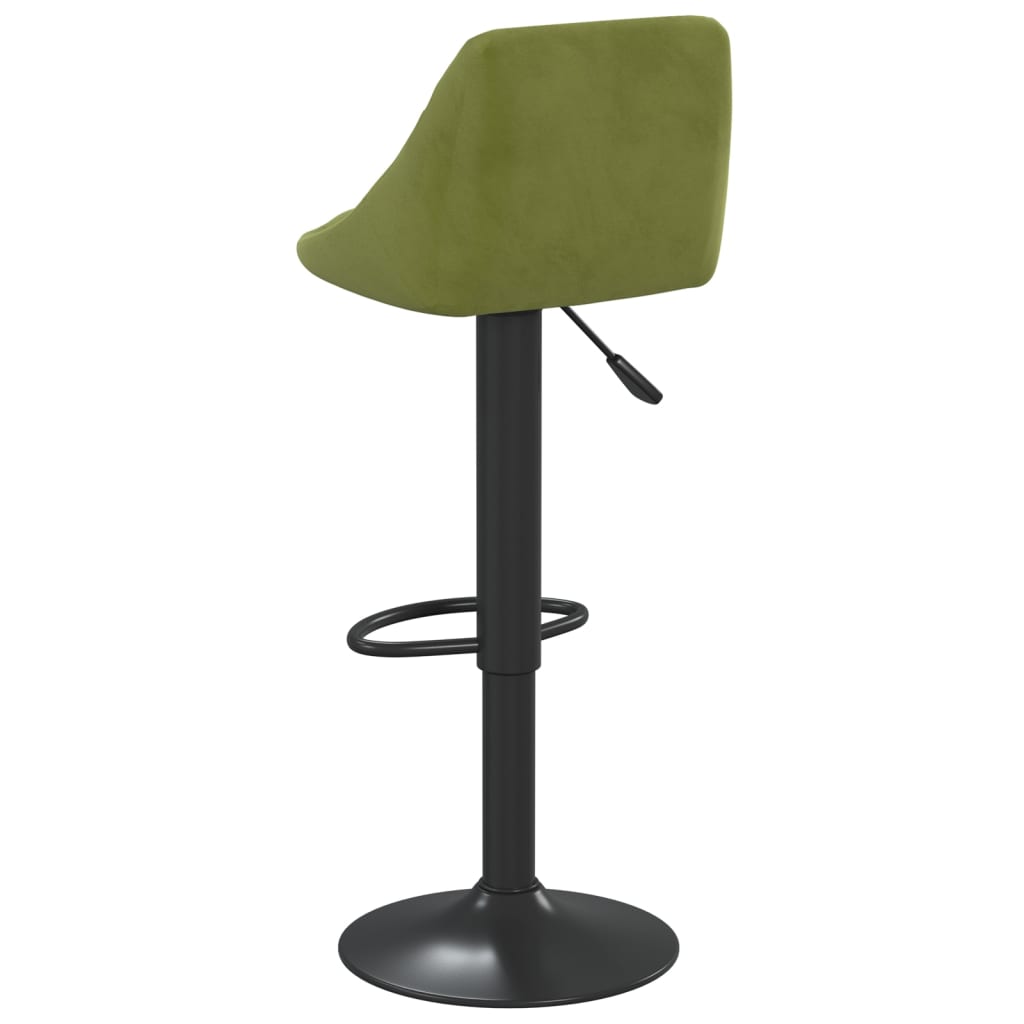 Tabourets de bar lot de 2 vert clair velours - XIOS