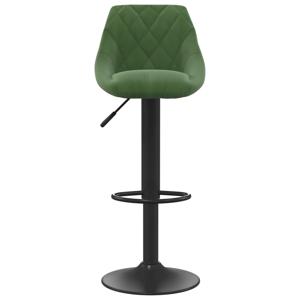 Tabourets de bar lot de 2 vert foncé velours - XIOS