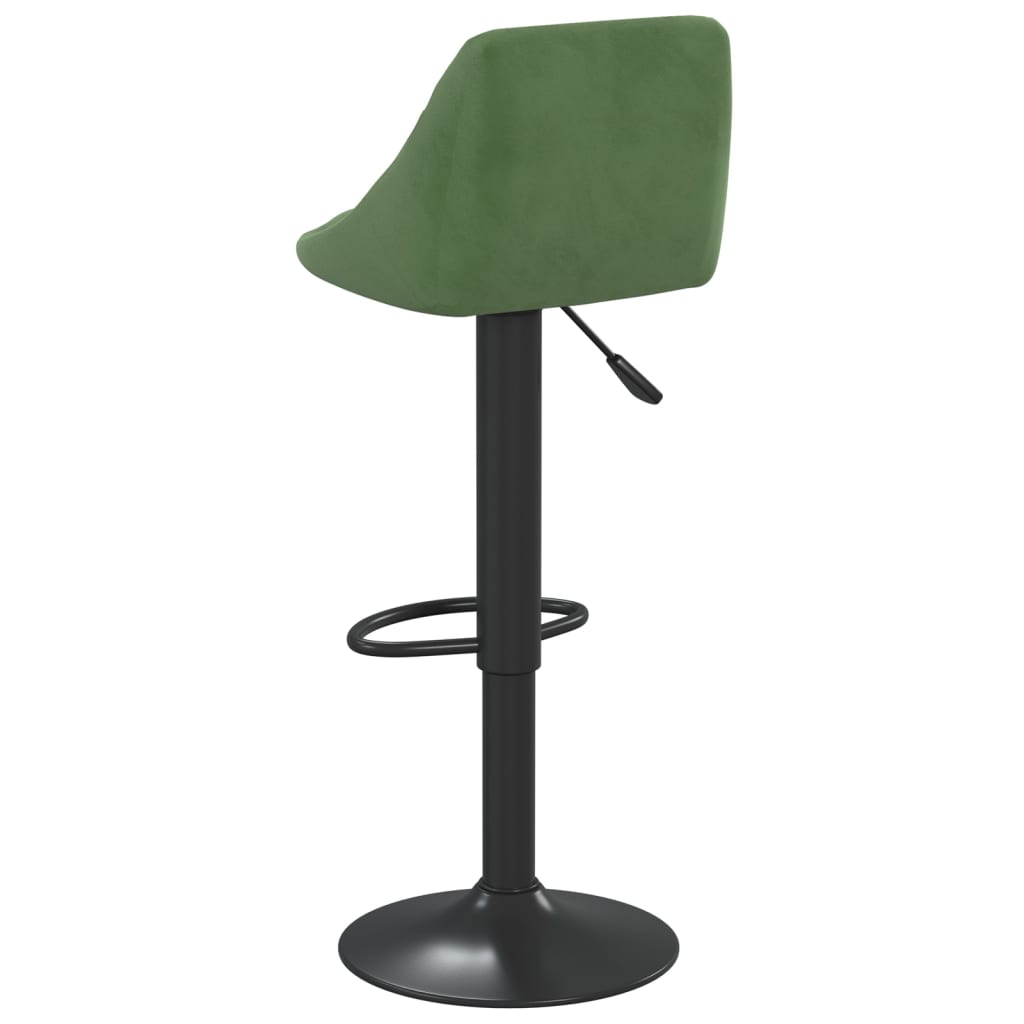 Tabourets de bar lot de 2 vert foncé velours - XIOS