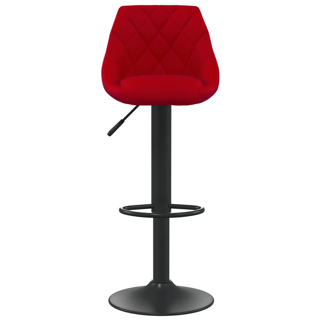Tabourets de bar lot de 2 rouge bordeaux velours - XIOS