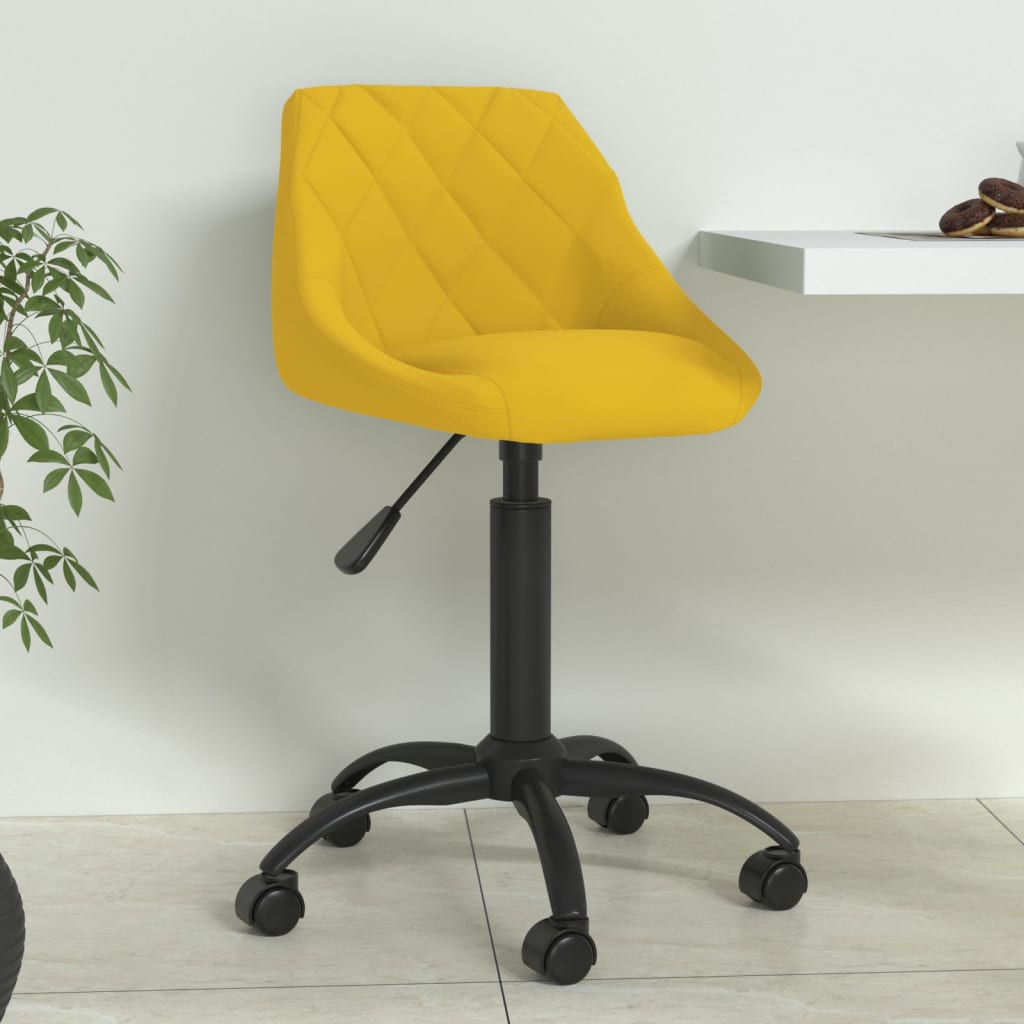 Chaise de salle à manger Jaune moutarde Velours - XIOS