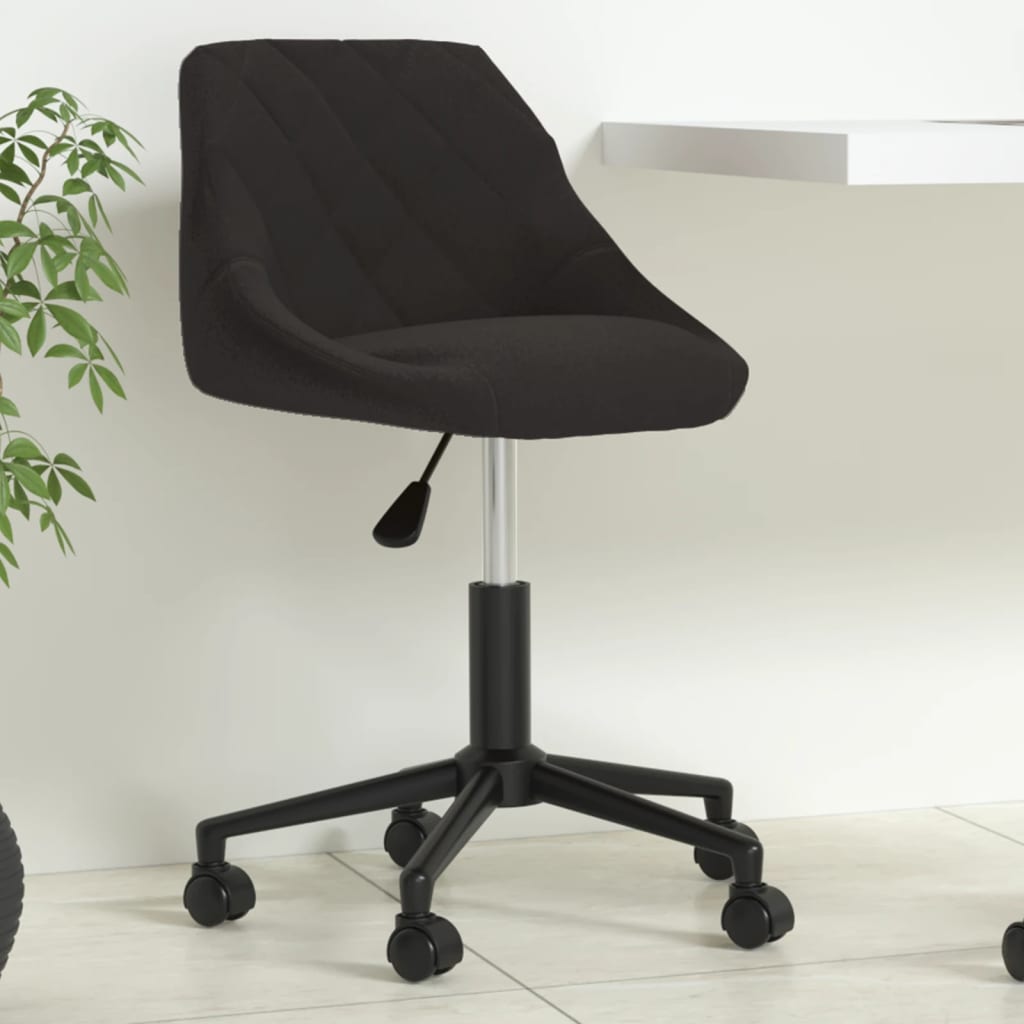 Chaise pivotante de bureau Noir Velours - XIOS