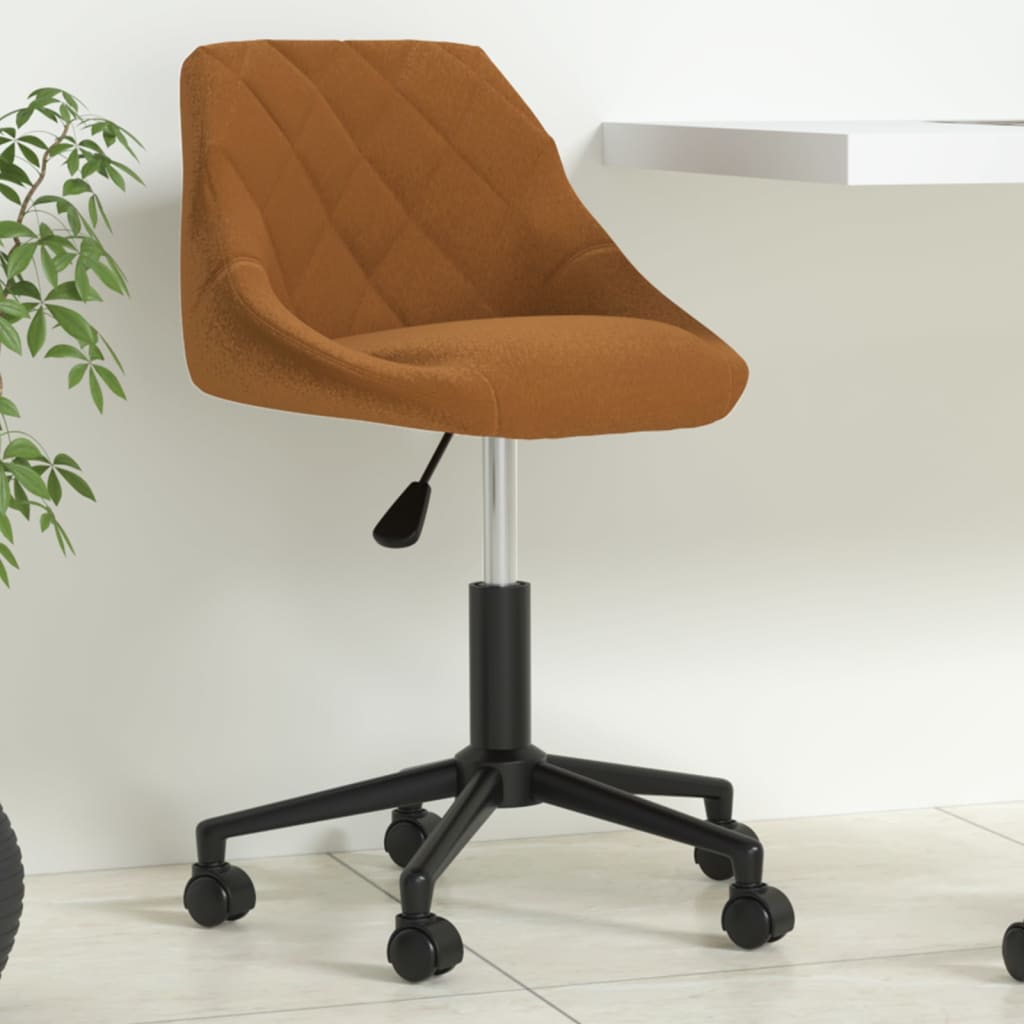 Chaise pivotante de bureau Marron Velours - XIOS