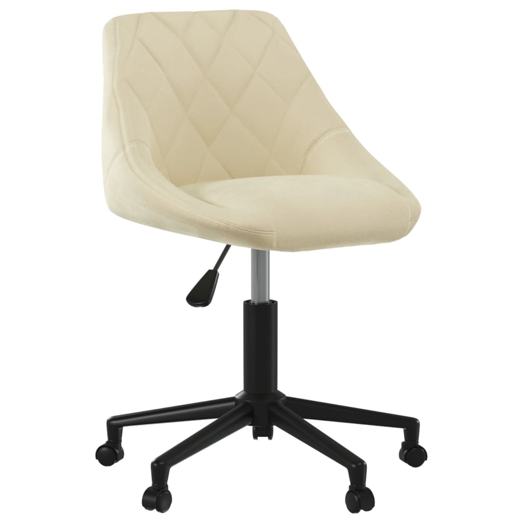 Chaise pivotante de bureau Crème Velours - XIOS