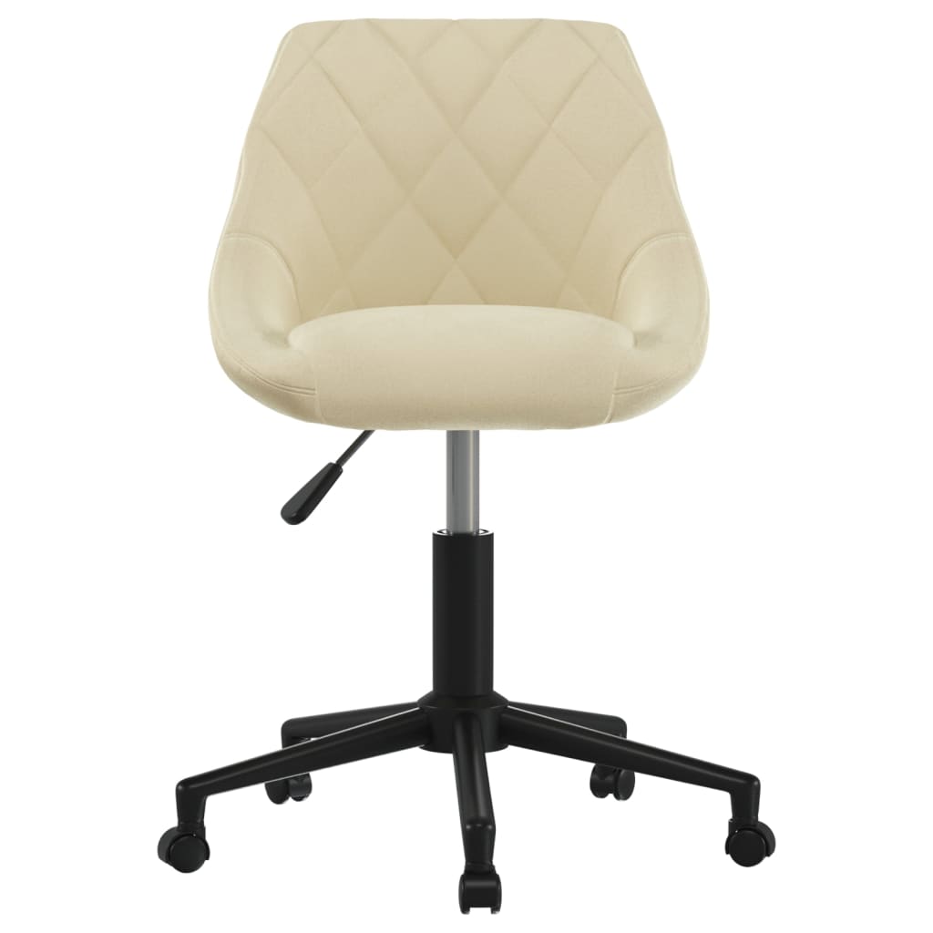 Chaise pivotante de bureau Crème Velours - XIOS