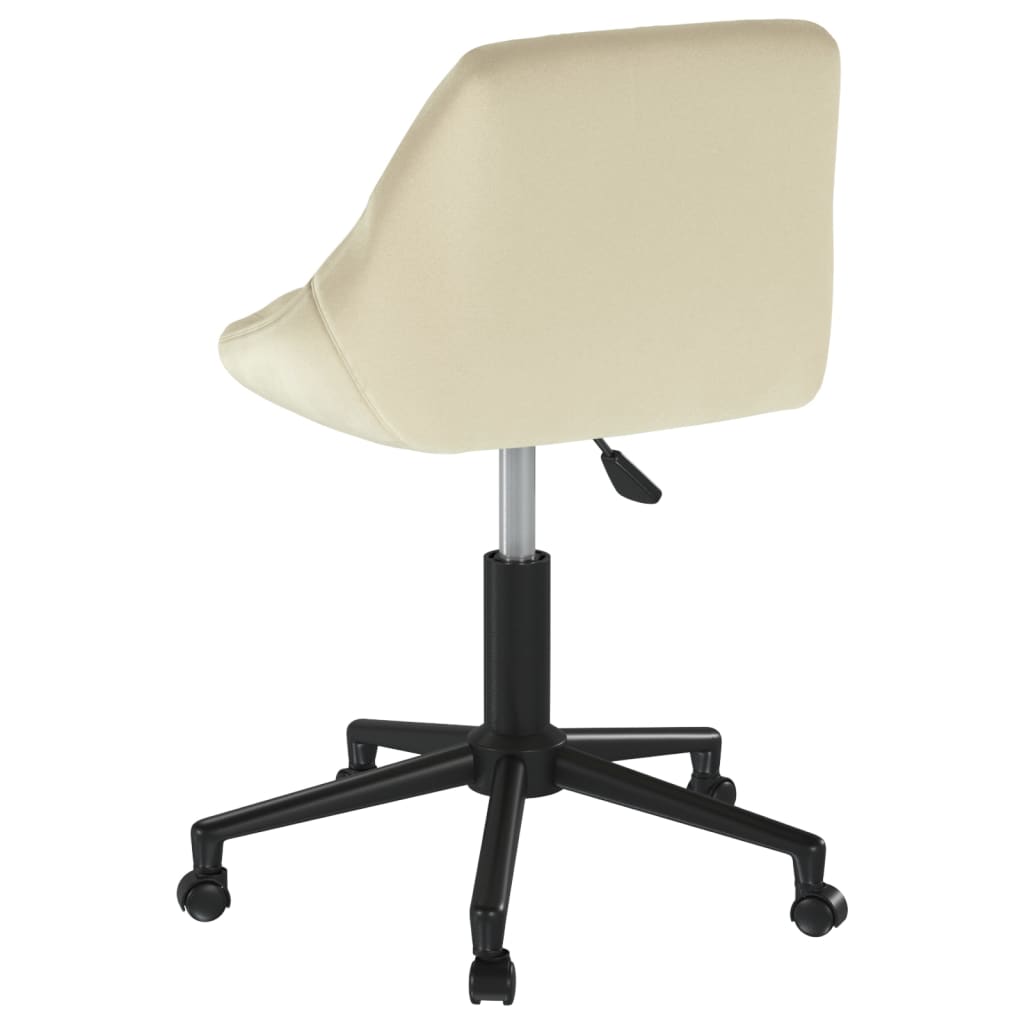 Chaise pivotante de bureau Crème Velours - XIOS