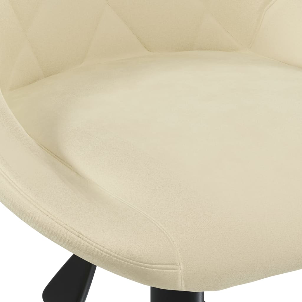 Chaise pivotante de bureau Crème Velours - XIOS