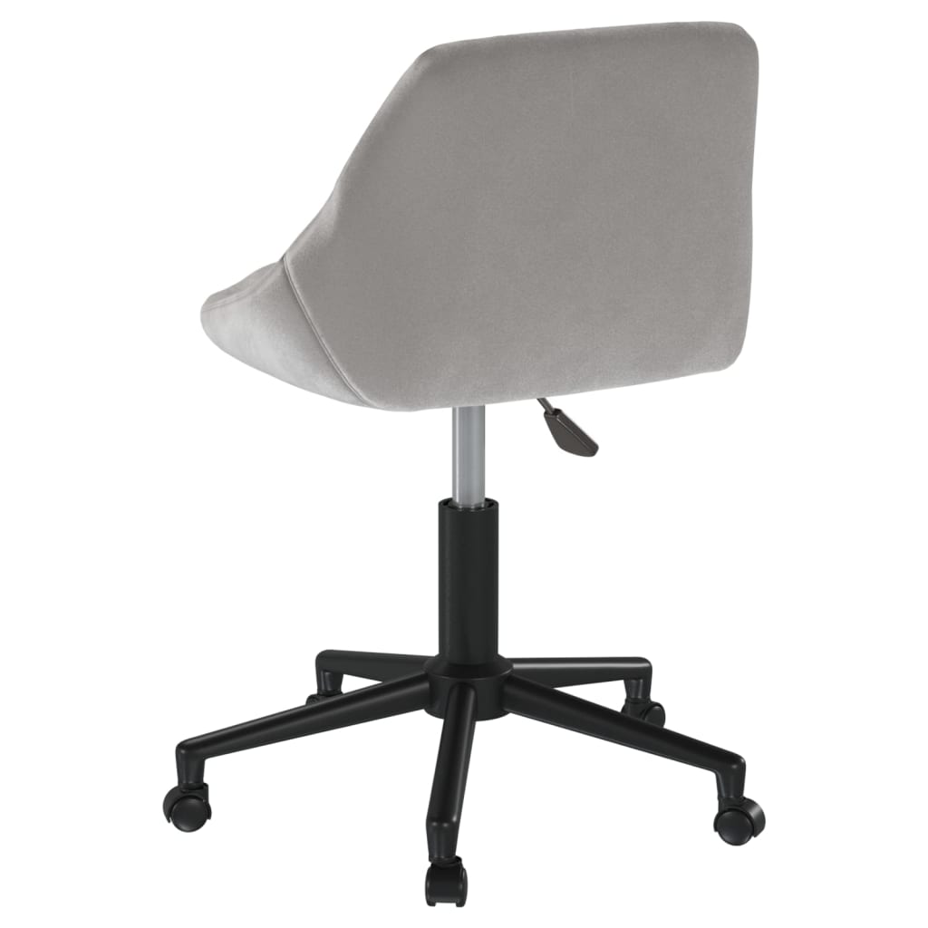 Chaise pivotante de bureau Gris clair Velours - XIOS