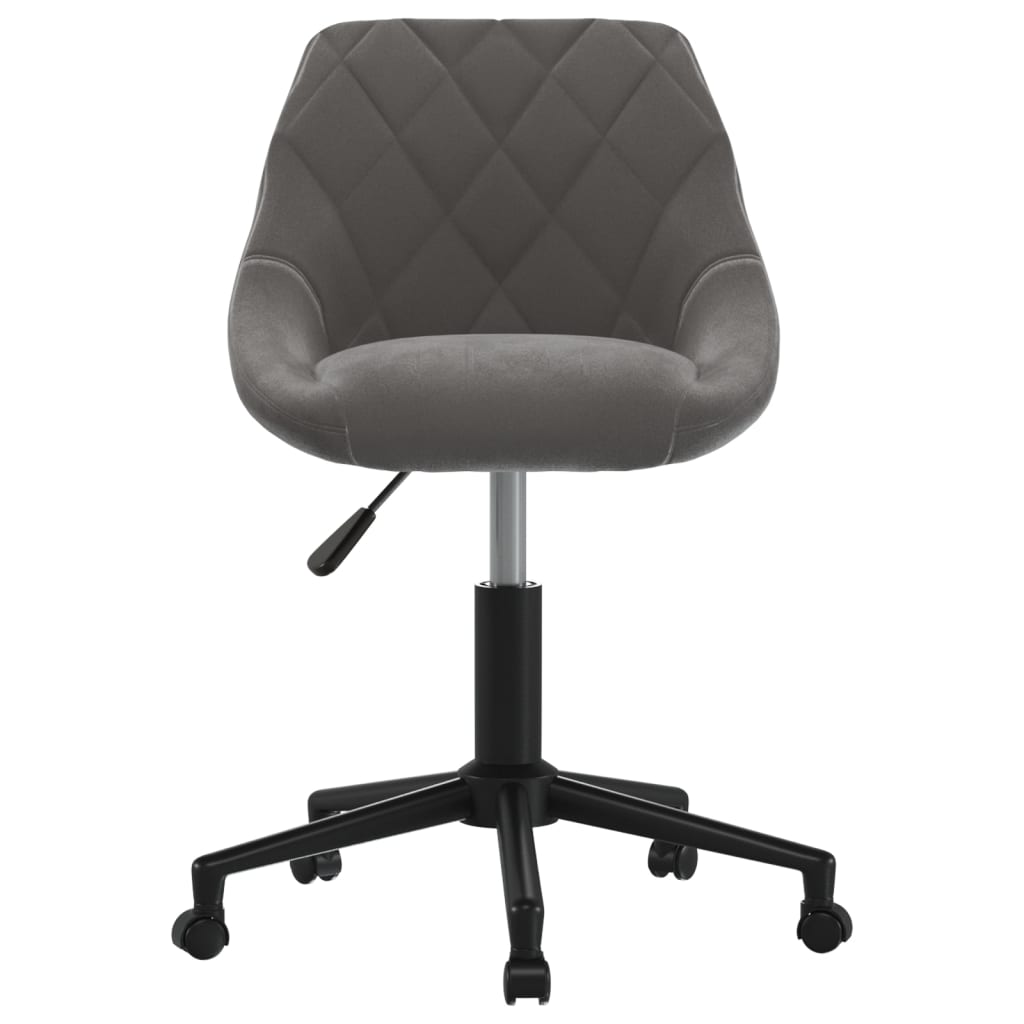 Chaise pivotante de bureau Gris foncé Velours - XIOS