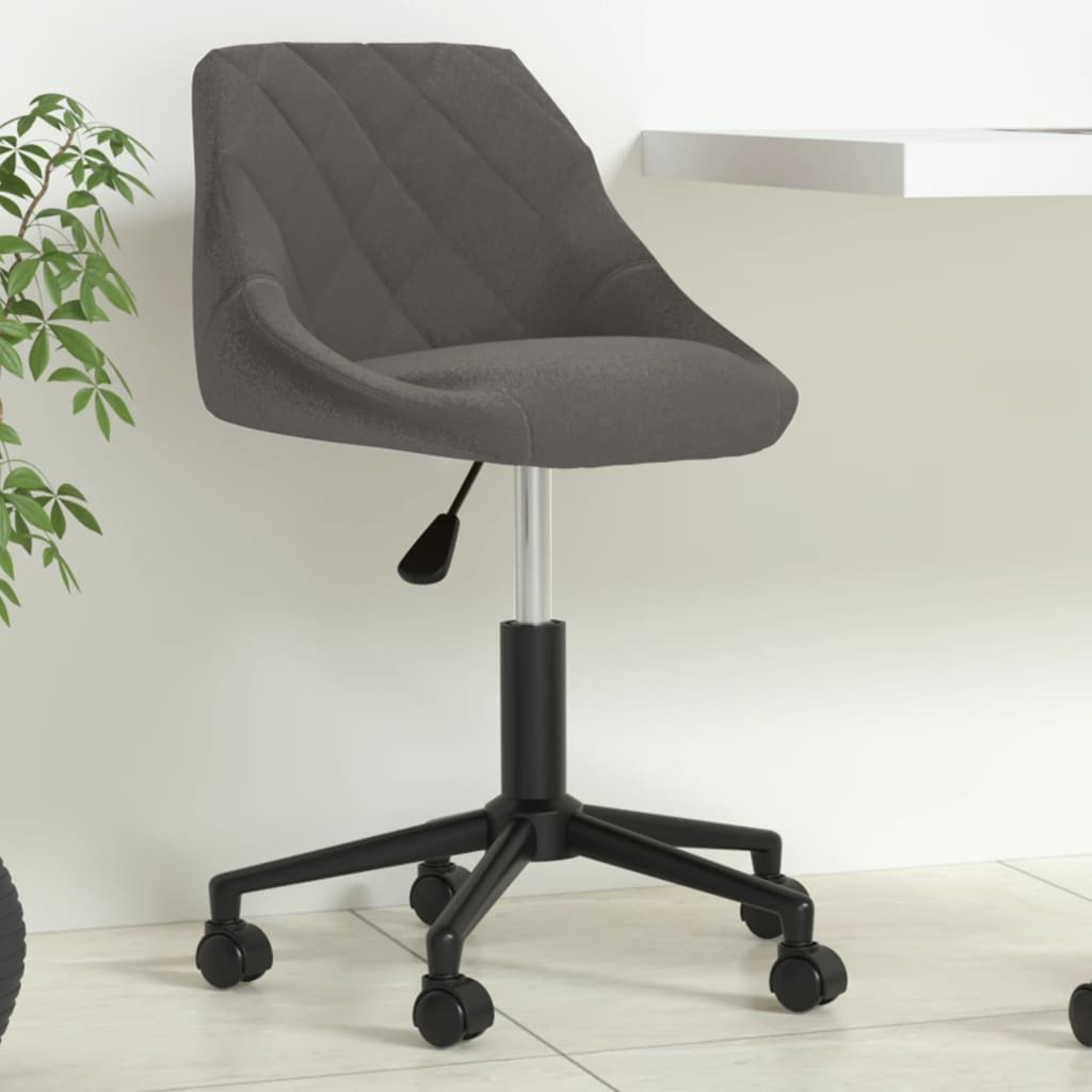 Chaise pivotante de bureau Gris foncé Velours - XIOS