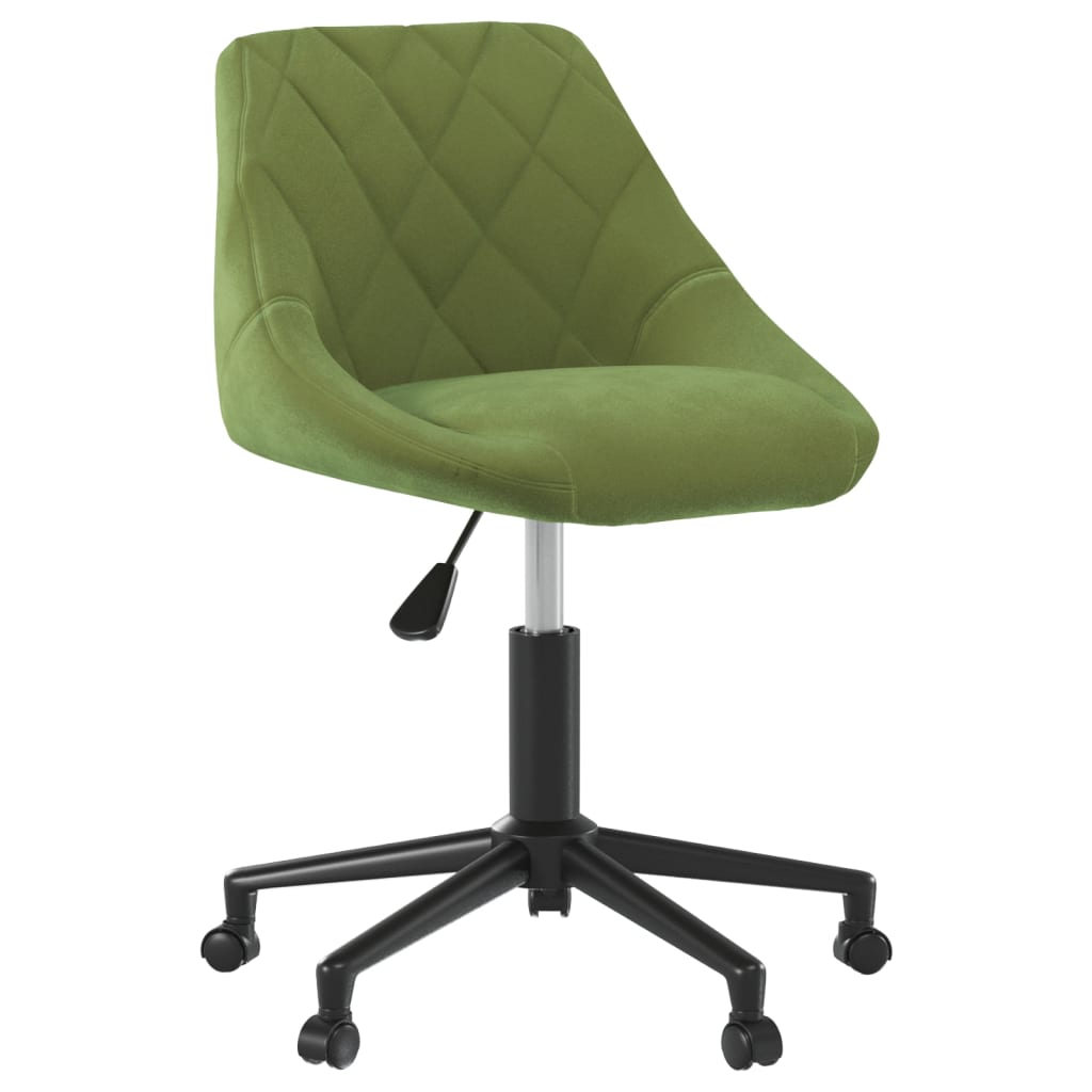 Chaise pivotante de bureau Vert clair Velours - XIOS