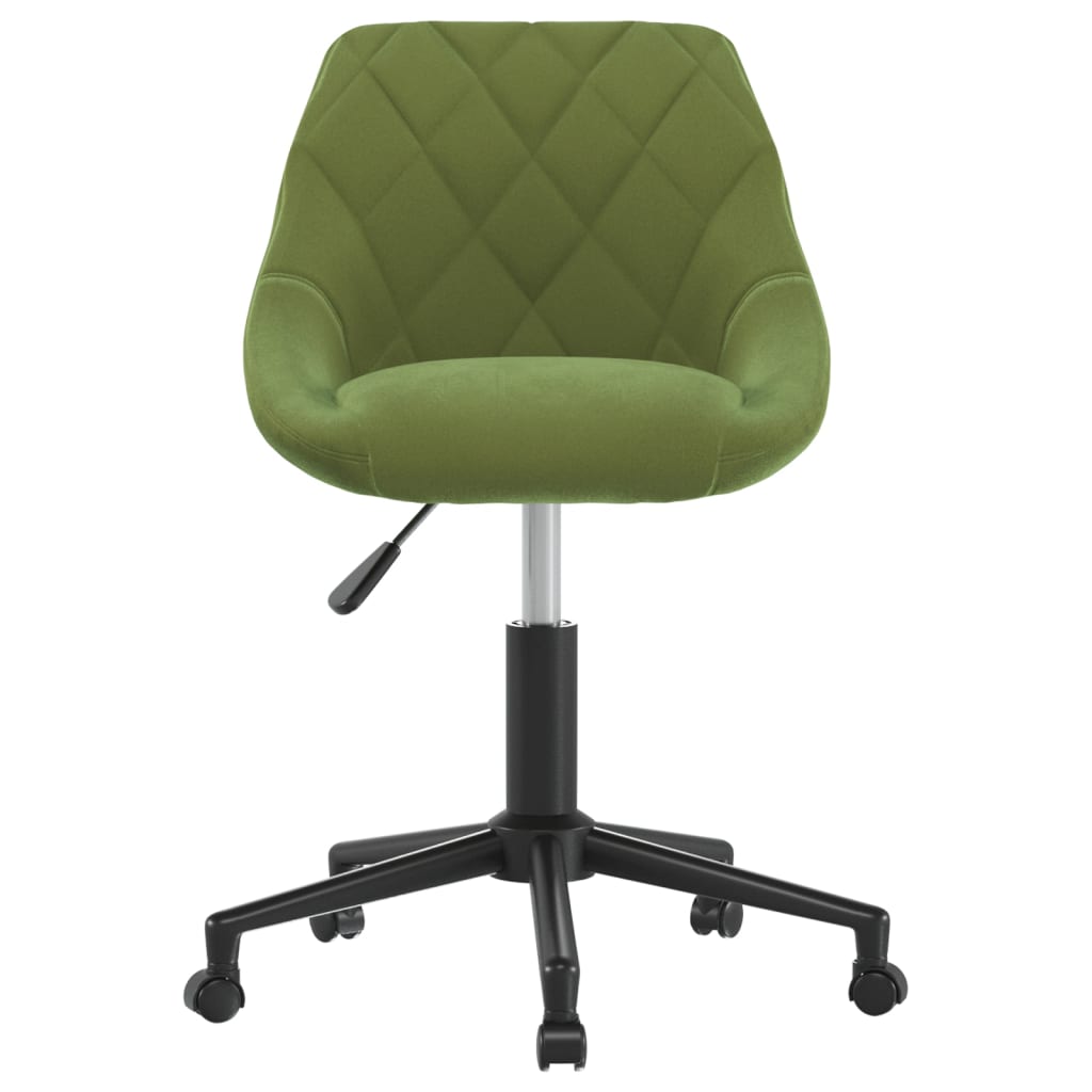 Chaise pivotante de bureau Vert clair Velours - XIOS