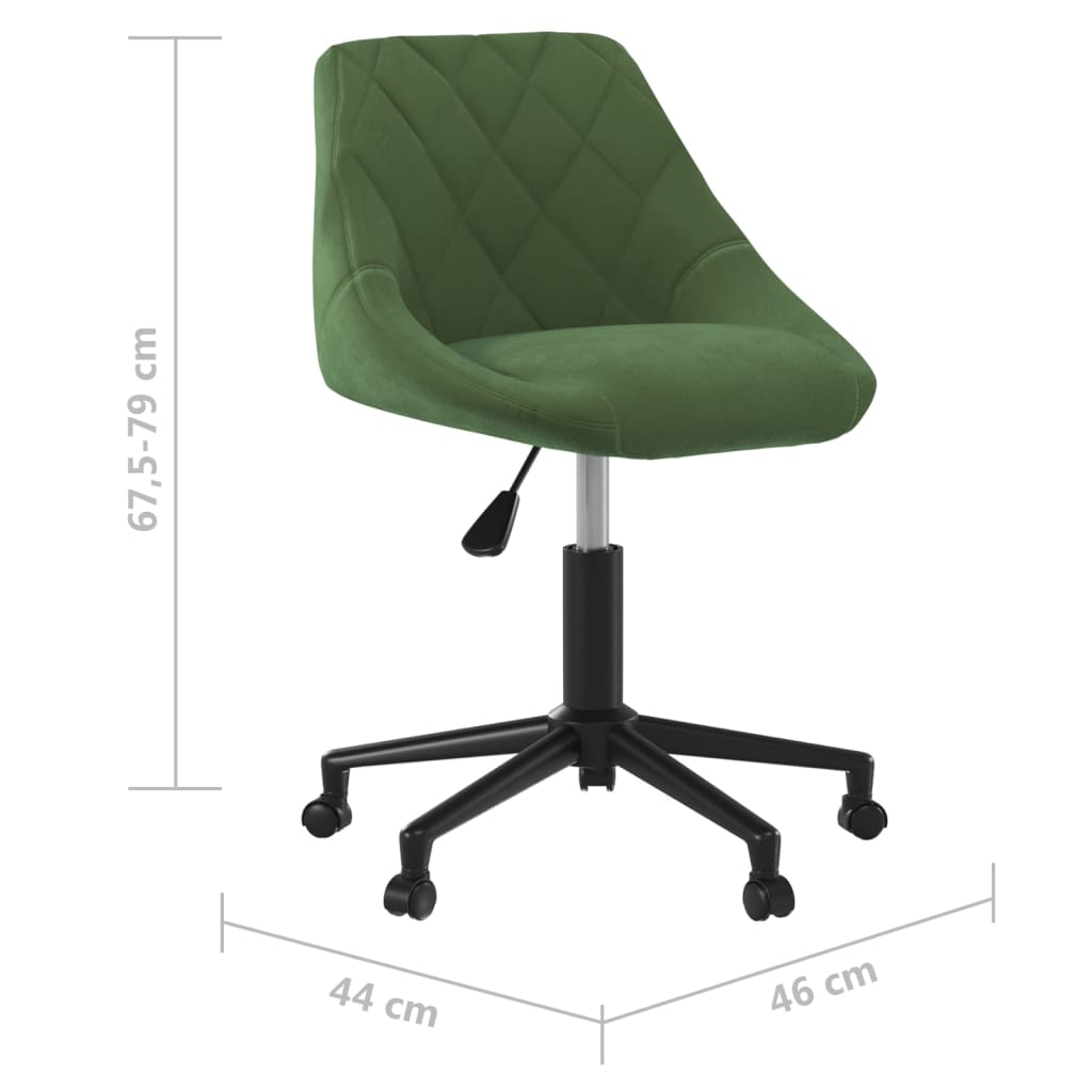 Chaise pivotante de bureau Vert foncé Velours - XIOS