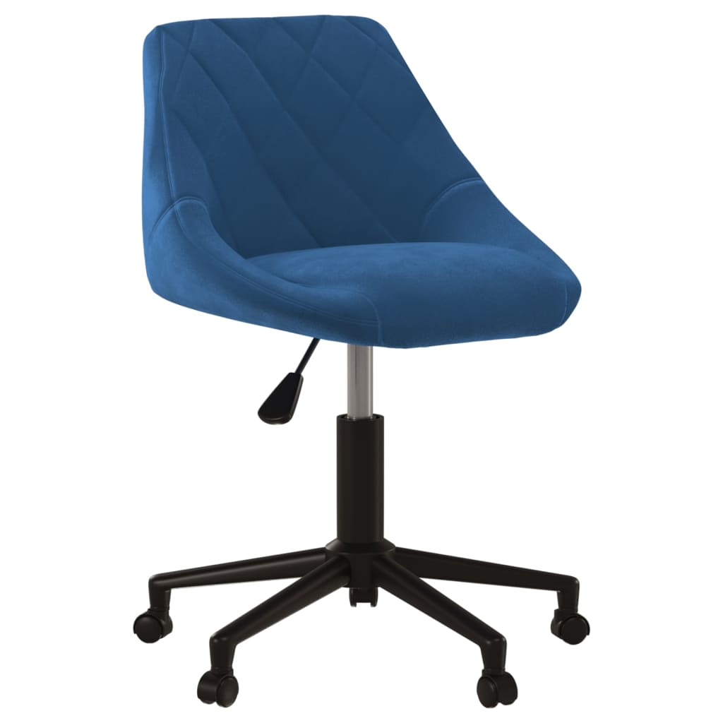 Chaise pivotante de bureau Bleu Velours - XIOS