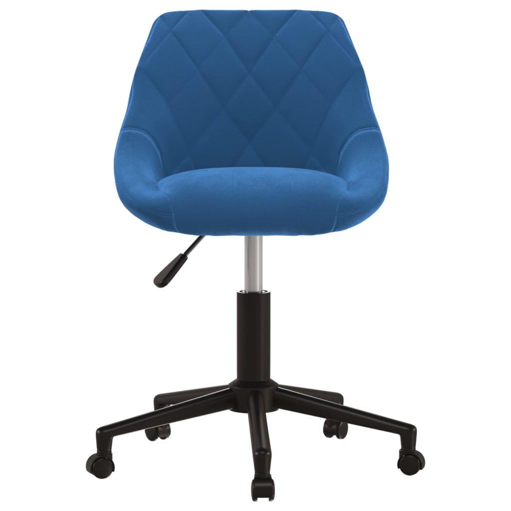 Chaise pivotante de bureau Bleu Velours - XIOS