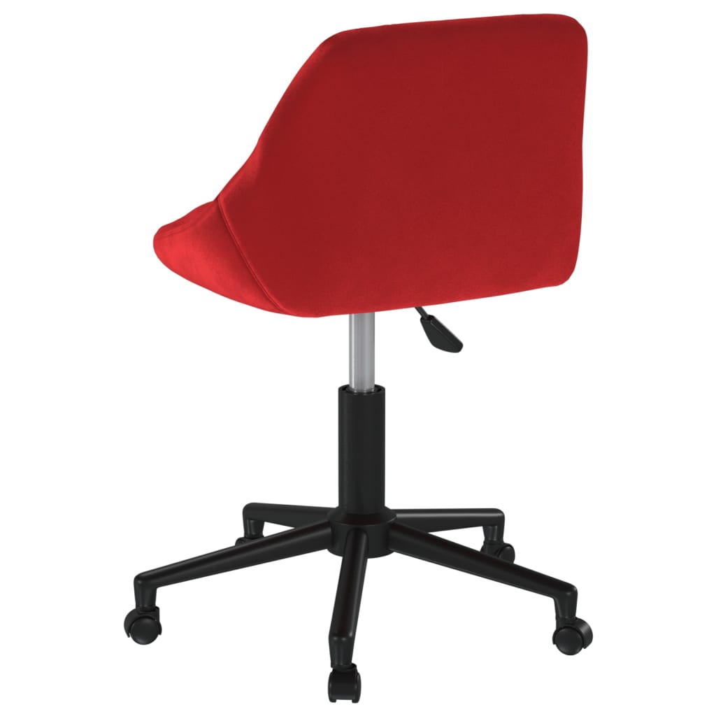 Chaise pivotante de bureau Rouge bordeaux Velours - XIOS