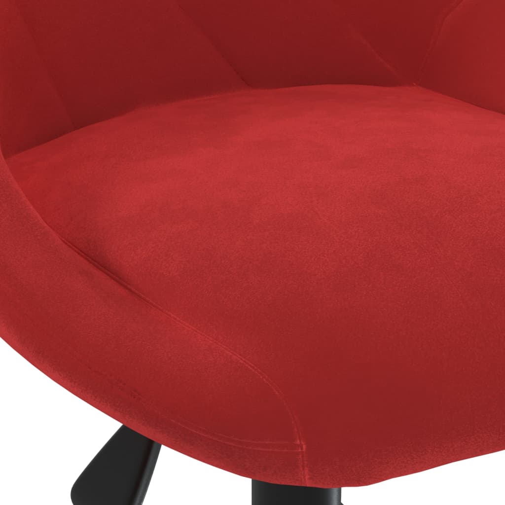 Chaise pivotante de bureau Rouge bordeaux Velours - XIOS