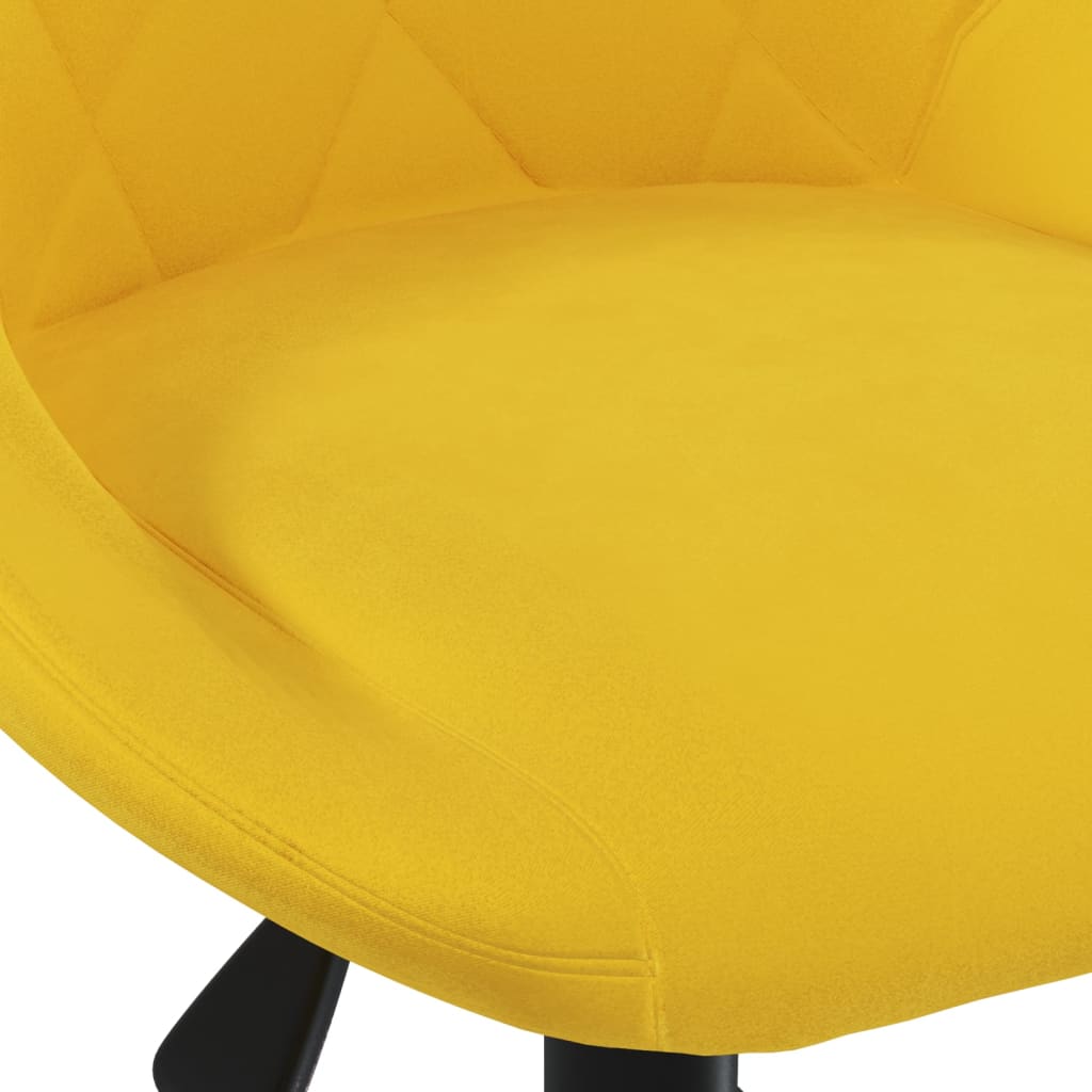 Chaise pivotante de bureau Jaune moutarde Velours - XIOS