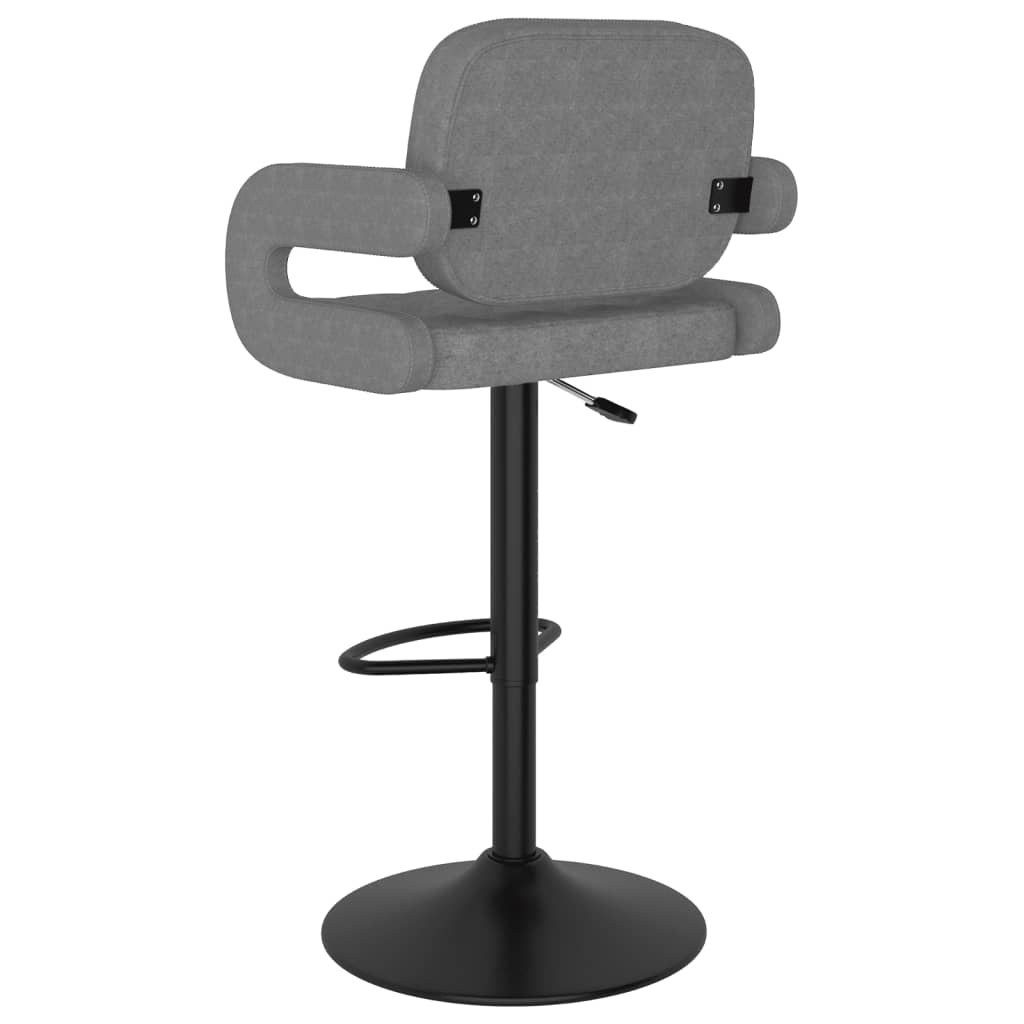 Tabourets de bar lot de 2 gris clair tissu - XIOS