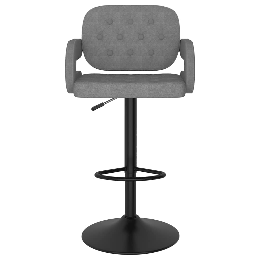 Tabourets de bar lot de 2 gris clair tissu - XIOS