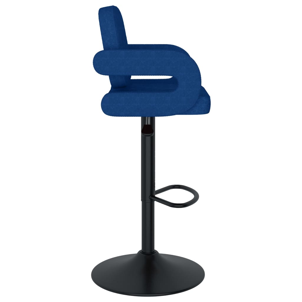 Tabourets de bar lot de 2 bleu tissu - XIOS