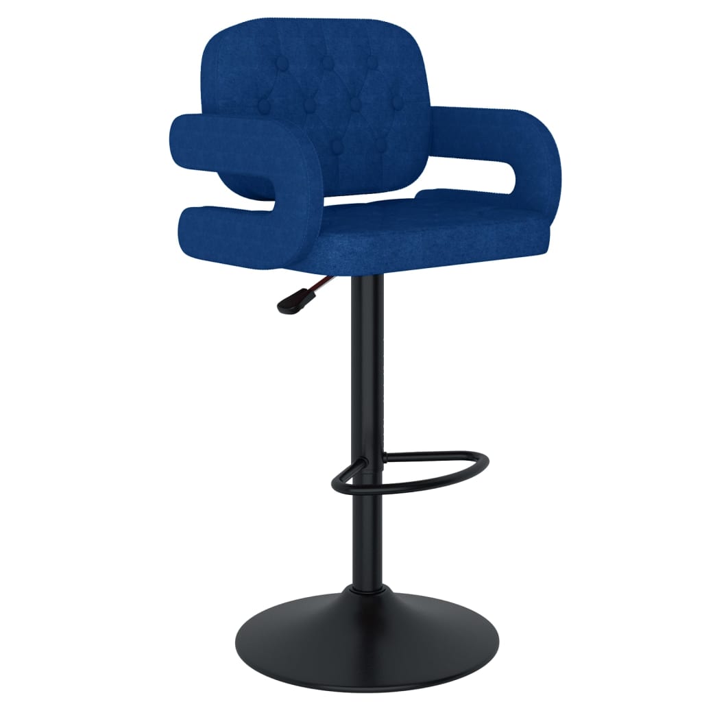 Tabourets de bar lot de 2 bleu tissu - XIOS