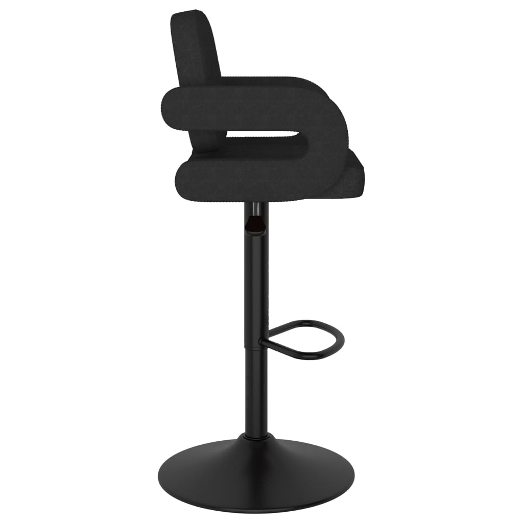 Tabourets de bar lot de 2 noir tissu - XIOS