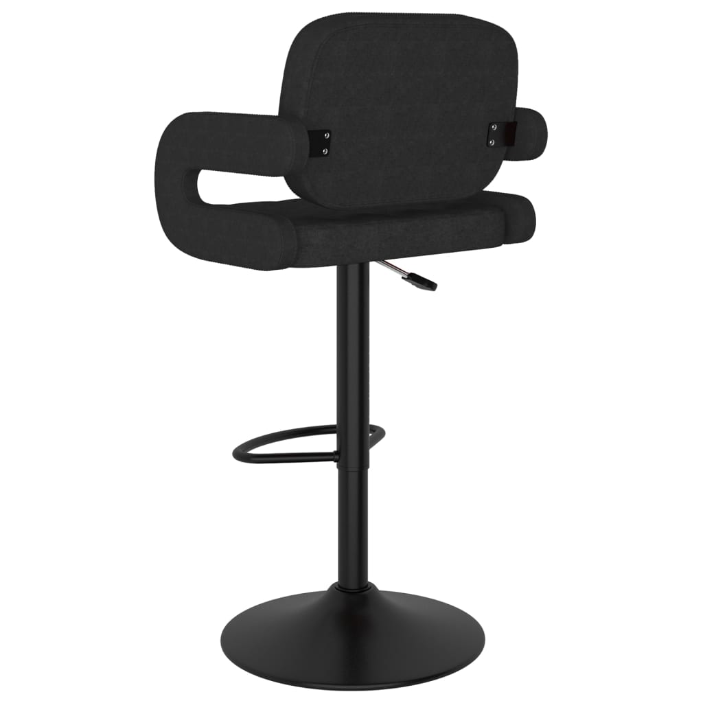 Tabourets de bar lot de 2 noir tissu - XIOS
