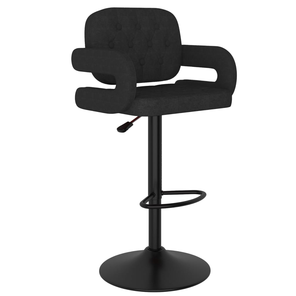 Tabourets de bar lot de 2 noir tissu - XIOS
